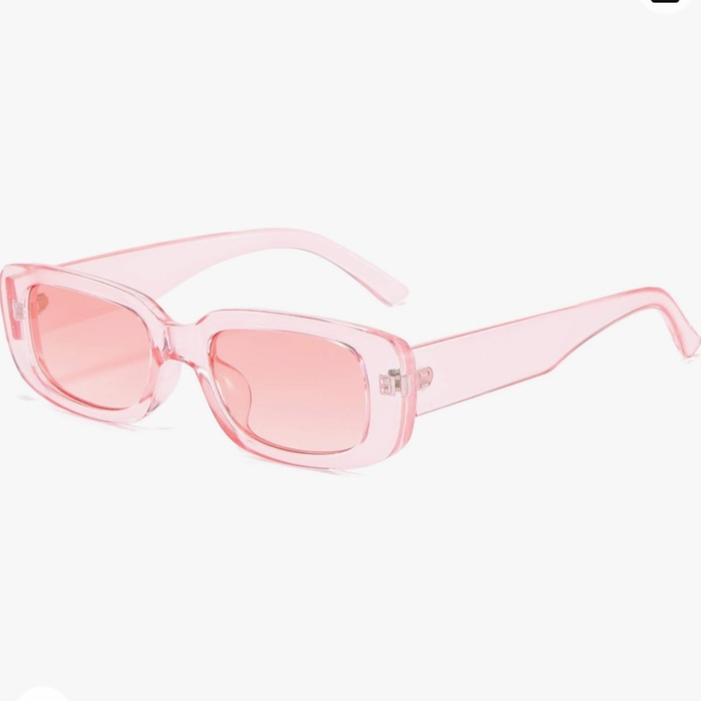 Pink rectangular sunglasses